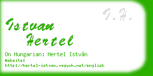 istvan hertel business card